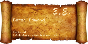 Bersi Edmond névjegykártya
